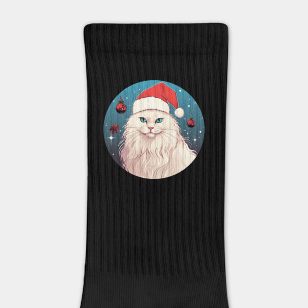 Turkish Angora Cat Xmas, Love Cats by logiamerch