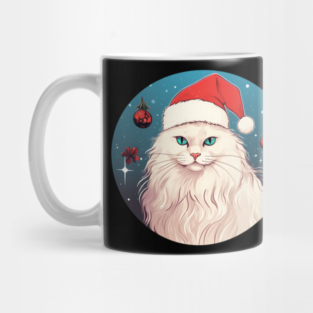 Turkish Angora Cat Xmas, Love Cats by logiamerch