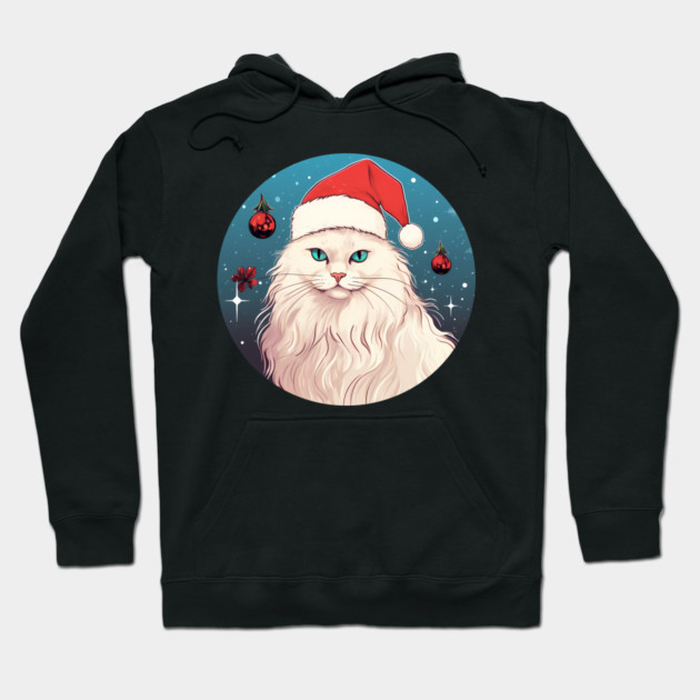 Turkish Angora Cat Xmas, Love Cats Hoodie by logiamerch
