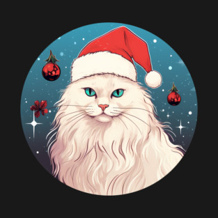 Turkish Angora Cat Xmas, Love Cats T-Shirt