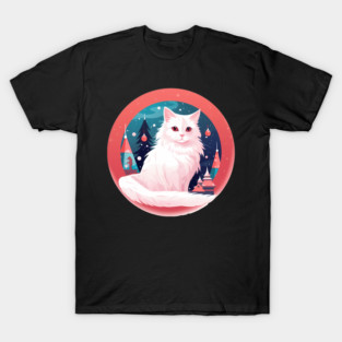 Turkish Angora Cat Xmas, Love Cats T-Shirt