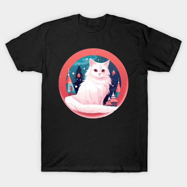 Turkish Angora Cat Xmas, Love Cats T-Shirt by logiamerch