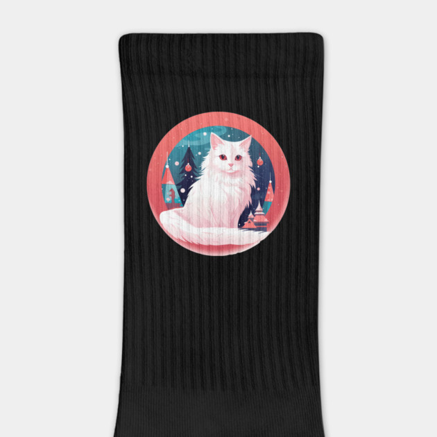 Turkish Angora Cat Xmas, Love Cats by logiamerch