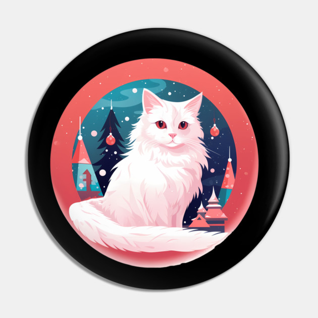 Turkish Angora Cat Xmas, Love Cats Pin by logiamerch