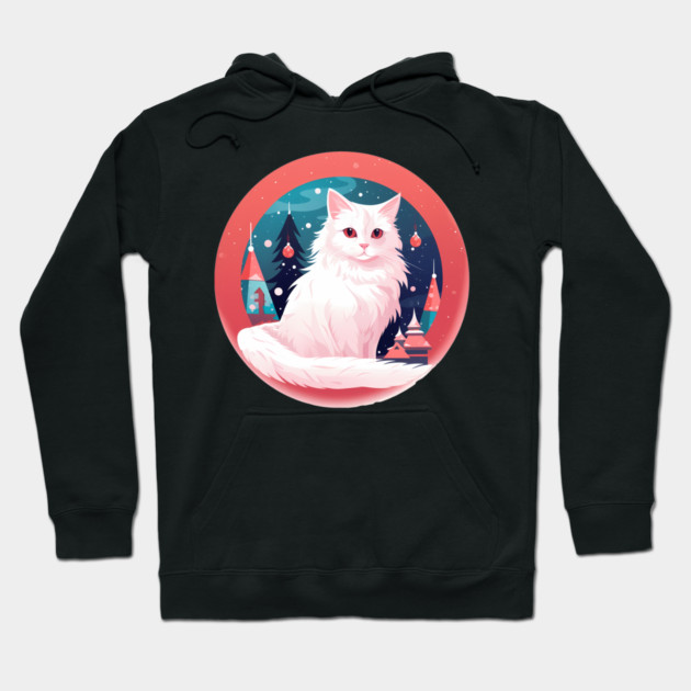 Turkish Angora Cat Xmas, Love Cats Hoodie by logiamerch