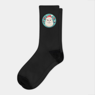 Turkish Angora Cat Xmas, Love Cats Socks