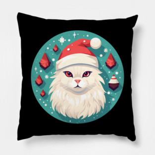 Turkish Angora Cat Xmas, Love Cats Pillow