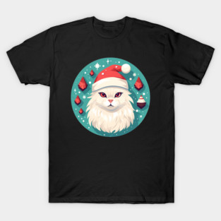 Turkish Angora Cat Xmas, Love Cats T-Shirt