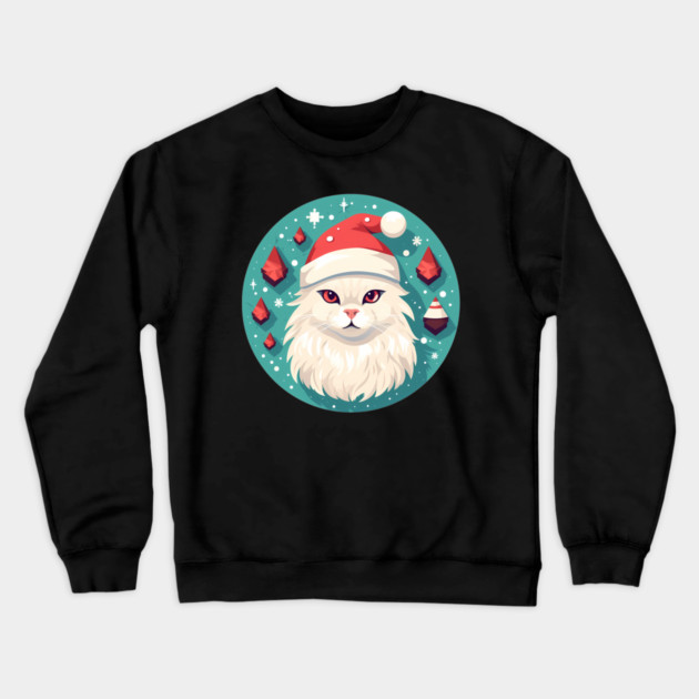 Turkish Angora Cat Xmas, Love Cats Crewneck Sweatshirt by logiamerch