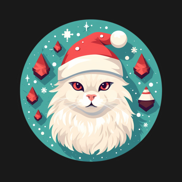 Turkish Angora Cat Xmas, Love Cats by logiamerch