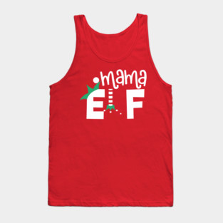 Mama elf Christmas Tank Top