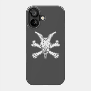 Goat Skull and Bones Phone Case
