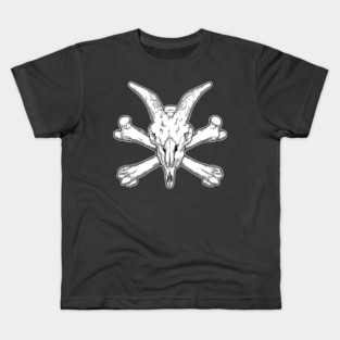 Goat Skull and Bones Kids T-Shirt