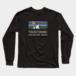 Tecmo Bowl Touchdown Christian Okoye Long Sleeve T-Shirt