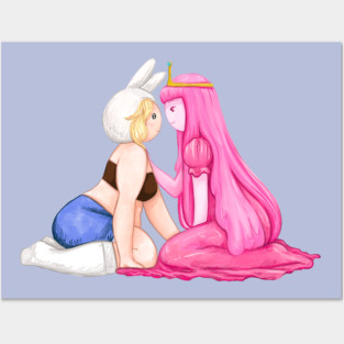 Brave knight, Princess Bubblegum and Fionna, Adventure Time / Fionna and Cake fan art Posters and Art