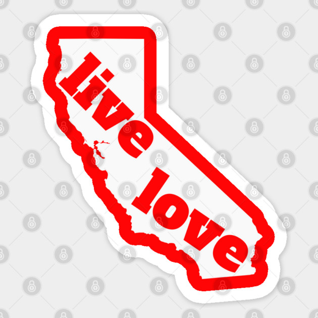 California - Live Love California Sticker by Yesteeyear
