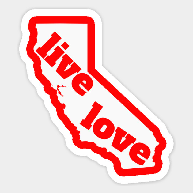 California - Live Love California Magnet by Yesteeyear