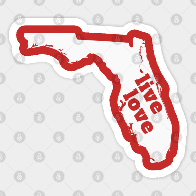 Florida - Live Love Florida Sticker by Yesteeyear