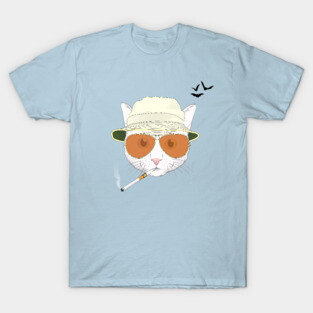Fear and Loathing Cat - White T-Shirt