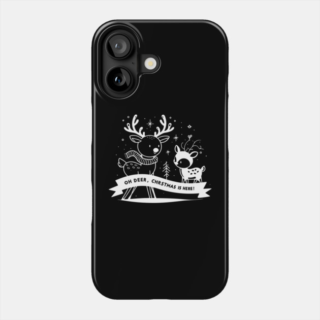 Oh Deer Christmas is Here! Phone Case by Frank Ring