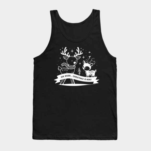 Oh Deer Christmas is Here! Tank Top by Frank Ring