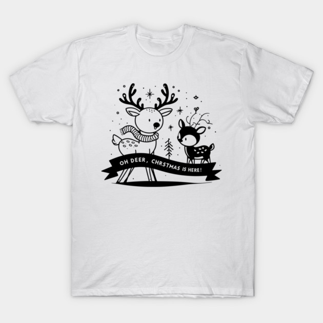 Oh Deer Christmas is Here! T-Shirt by Frank Ring