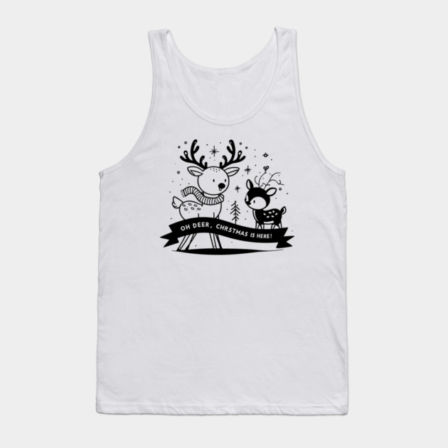 Oh Deer Christmas is Here! Tank Top by Frank Ring
