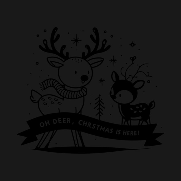Oh Deer Christmas is Here! by Frank Ring