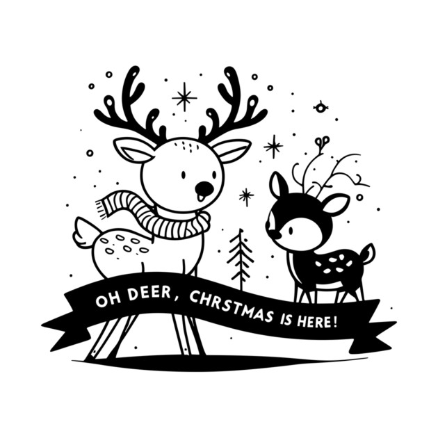 Oh Deer Christmas is Here! by Frank Ring