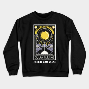 Total Solar Eclipse April 8th 2024- Art Deco style Crewneck Sweatshirt