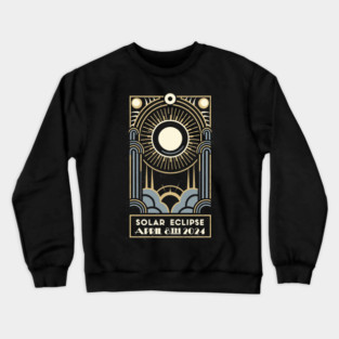 Total Solar Eclipse April 8th 2024- Art Deco style Crewneck Sweatshirt