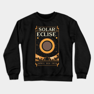 Total Solar Eclipse April 8th 2024- Art Deco style Crewneck Sweatshirt