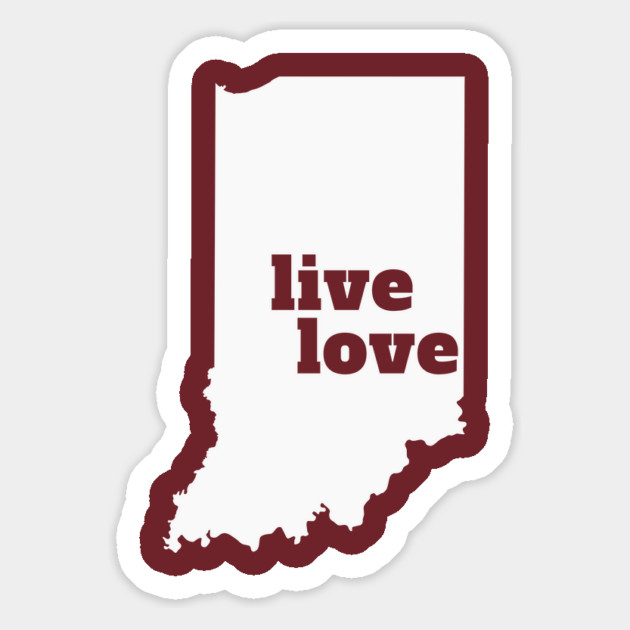 Indiana - Live Love Indiana Magnet by Yesteeyear
