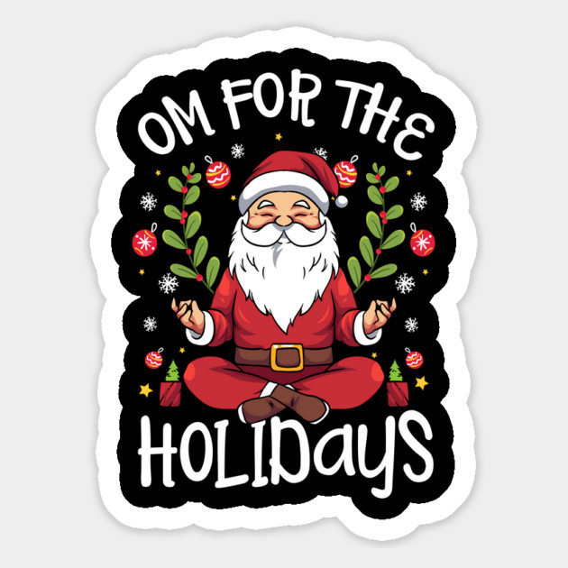 OM for the Holidays Santa in Lotus Pose Magnet by creative
