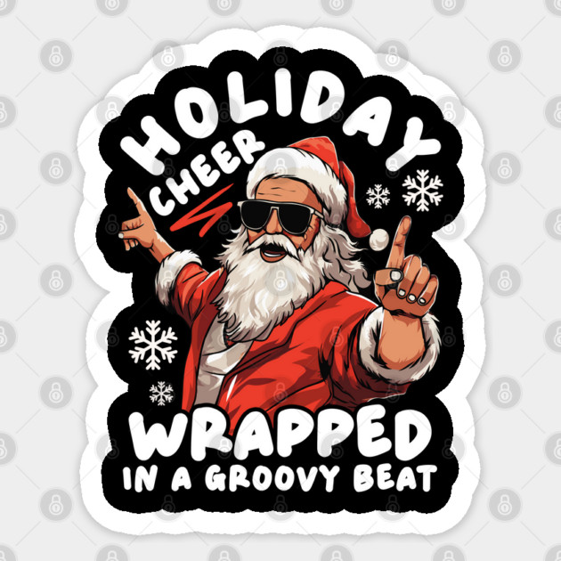 Groovy Santa Holiday Cheer Sticker by creative