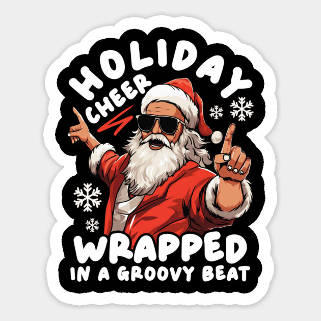 Groovy Santa Holiday Cheer Magnet by creative
