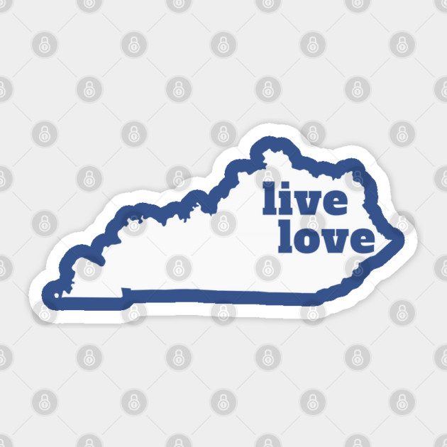 Kentucky - Live Love Kentucky Sticker by Yesteeyear