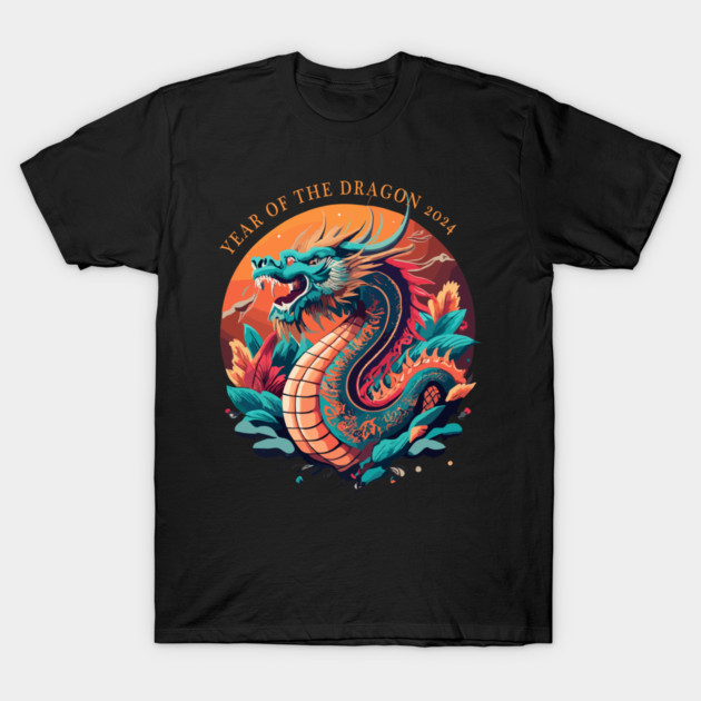 Chinese New Year- Year of the Dragon 2024 T-Shirt by IceTees