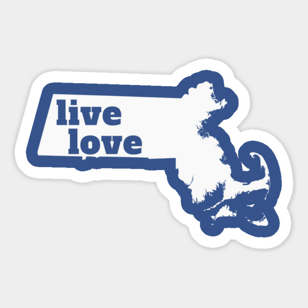 Massachusetts - Live Love Massachusetts Magnet by Yesteeyear
