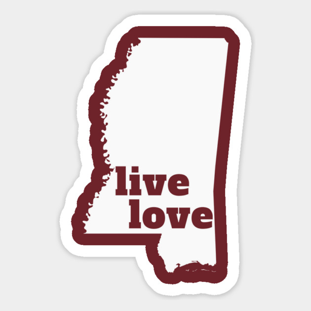 Mississippi - Live Love Mississippi Magnet by Yesteeyear