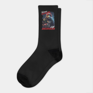 Tyranno Claus, Gift Bringer Dinosaur Christmas Socks