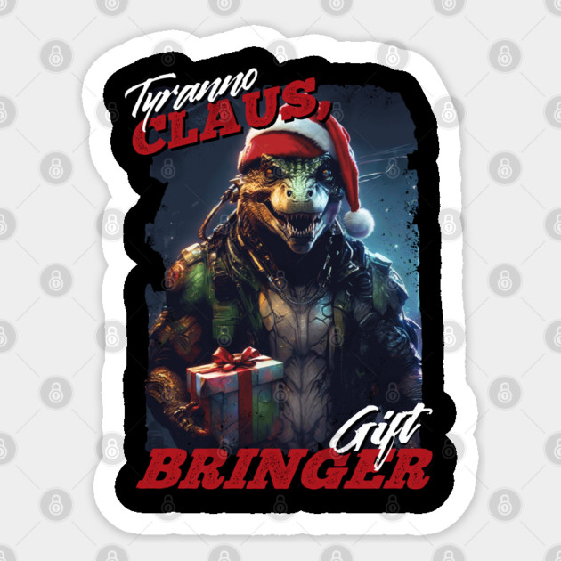 Tyranno Claus, Gift Bringer Dinosaur Christmas Sticker by creative