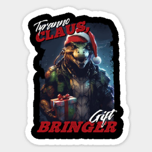 Tyranno Claus, Gift Bringer Dinosaur Christmas Magnet
