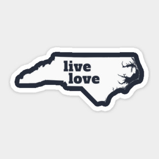 North Carolina - Live Love North Carolina Sticker