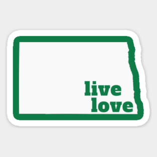 North Dakota - Live Love North Dakota Magnet
