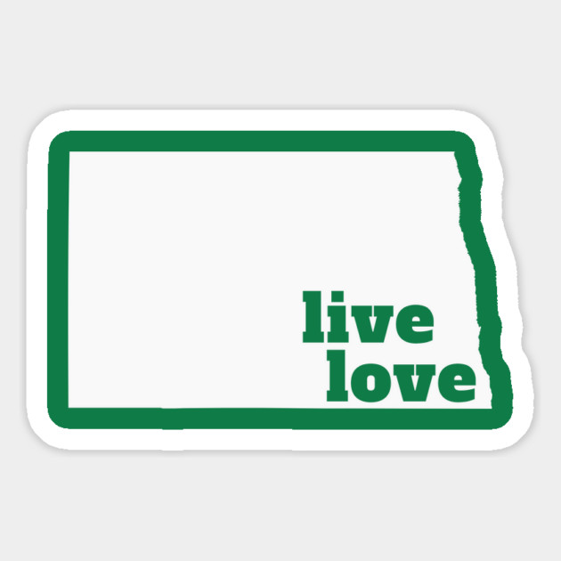 North Dakota - Live Love North Dakota Magnet by Yesteeyear