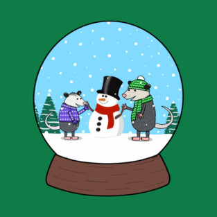 Opossum Snow Globe T-Shirt