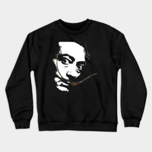 Salvador Dali face with moustache Crewneck Sweatshirt