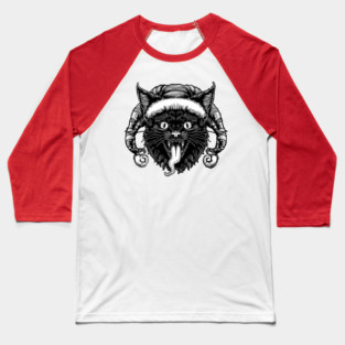 Krampus Kitty Baseball T-Shirt