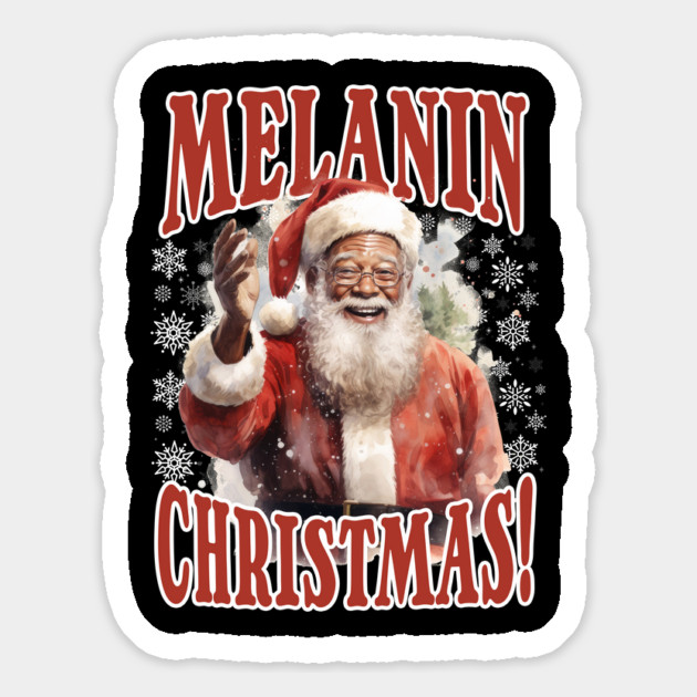 Melanin Christmas! Black Santa Claus Magnet by creative